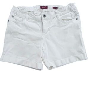 Arizona Jeans- Kids White Denim Cuffed
Plus Size Shorts